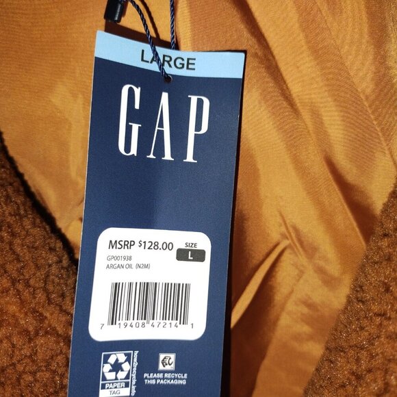 NWT Gap Sherpa Jacket in Argan Oil Brown. - Picture 6 of 7